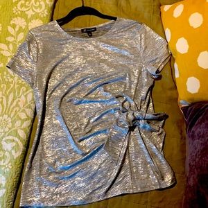 INC International Concepts silver side tie top Large